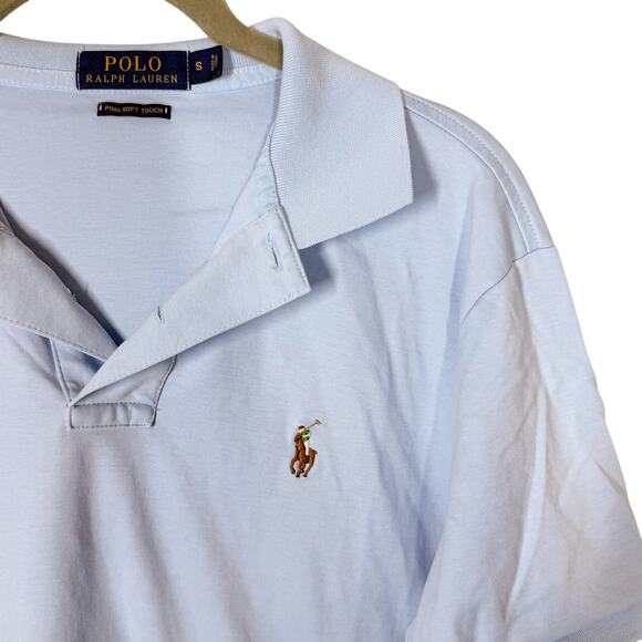 Polo Ralph Lauren Pullover Size Small Baby Blue Pima Soft Touch Cotton - Picture 3 of 3